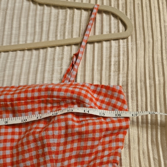 J. Crew Red and Gray Gingham Jumpsuit - Picture 9 of 16